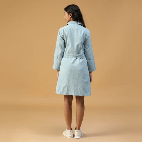 Organic Handwoven Cotton Short Dress